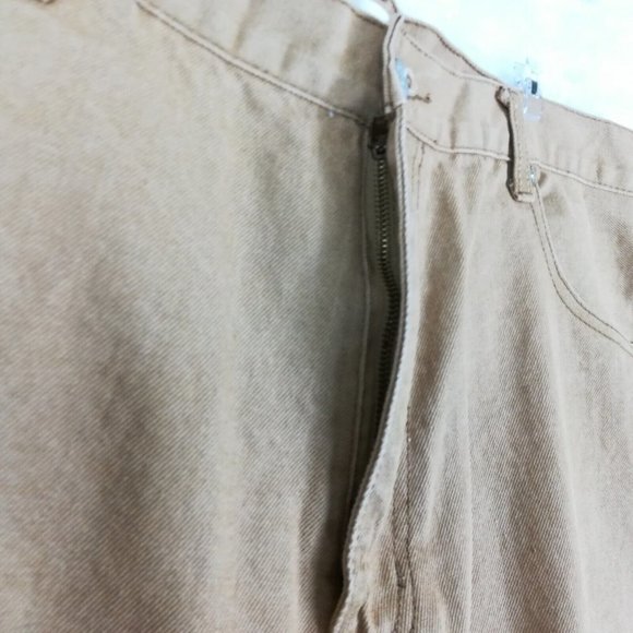 Member's Property‎ Mens Jeans Straight Leg Tan Denim Relaxed Fit High Rise 44x32 - Picture 12 of 13